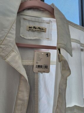 We The Free Happy Hour Solid Poplin Top Shirt In White